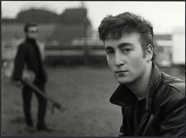 John Lennon 1960 Vintage Stamped Photograph by Astrid Kirchherr