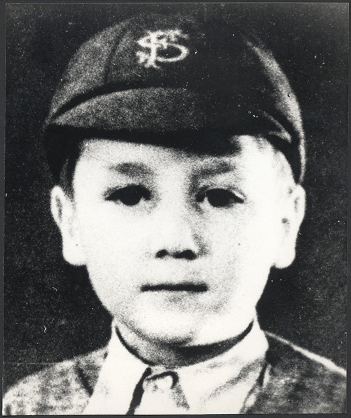 John Lennon Age 9 "School Cap" Vintage Stamped Photograph