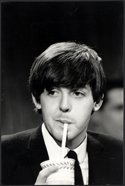 Paul McCartney 1964 "Ed Sullivan Show" Vintage Stamped Photograph