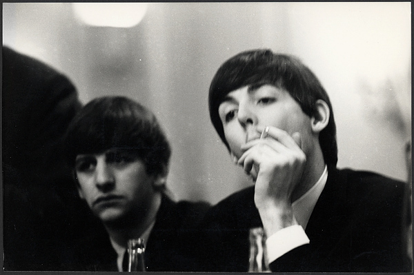 Paul McCartney & Ringo Starr 1964 Vintage Stamped Photograph
