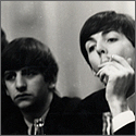 Paul McCartney & Ringo Starr 1964 Vintage Stamped Photograph