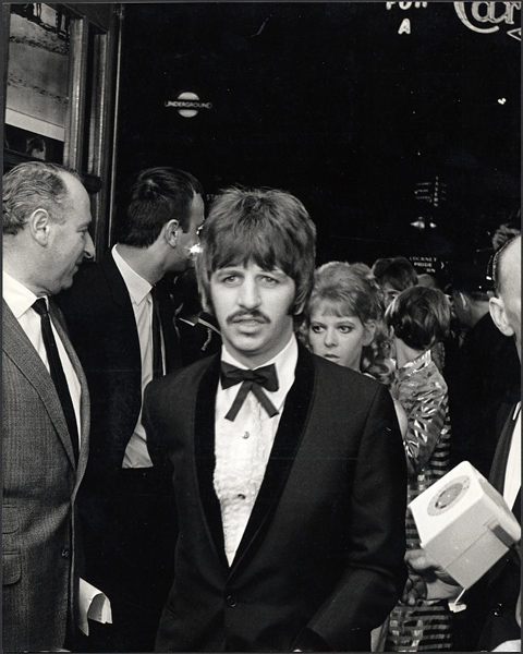 Ringo Starr and Wife Maureen 1967 "How I Won The War" Premiere Vintage Stamped Photograph