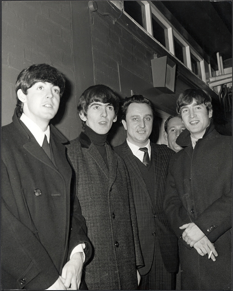 The Beatles and Ken Dodd 1963 Vintage Stamped Photograph 