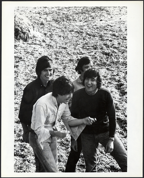 The Beatles 1965 "HELP!" Vintage Stamped Photograph by Gloria Stavers