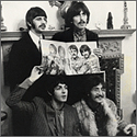 The Beatles 1967 "Sgt. Pepper" Launch Vintage Stamped Photograph