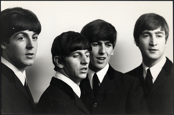 The Beatles 1963 "Thank Your Lucky Stars" Vintage Stamped Photograph