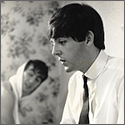 Paul McCartney and John Lennon 1963 "Thank Your Lucky Stars" Vintage Stamped Photograph