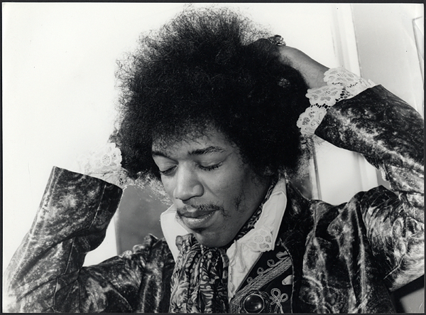 Jimi Hendrix Vintage Stamped Photograph by Roberto Rabanne