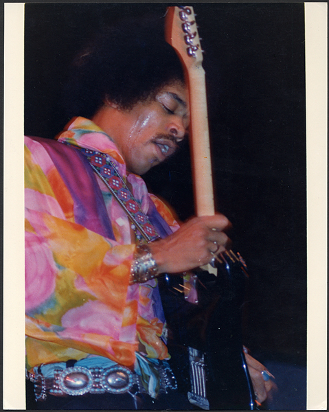 Jimi Hendrix Vintage Stamped Photograph by Roberto Rabanne
