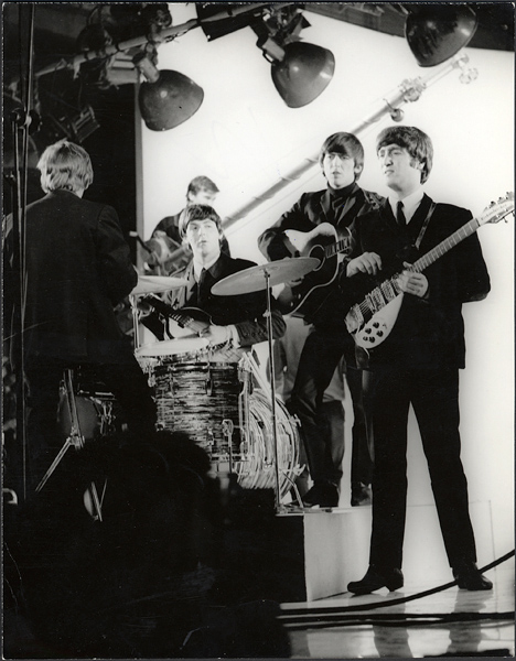 Beatles 1964 "A Hard Days Night" Vintage Stamped Photograph