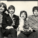 Beatles 1967 "Sgt. Pepper" Launch Vintage Stamped Photograph
