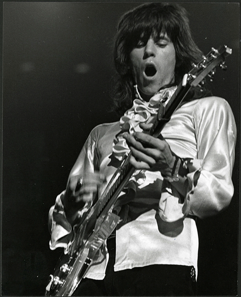 Keith Richards 1970 Vintage Stamped Photograph by Roberto Rabanne