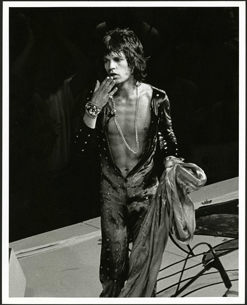 Mick Jagger 1972 Vintage Stamped Photograph by Roberto Rabanne