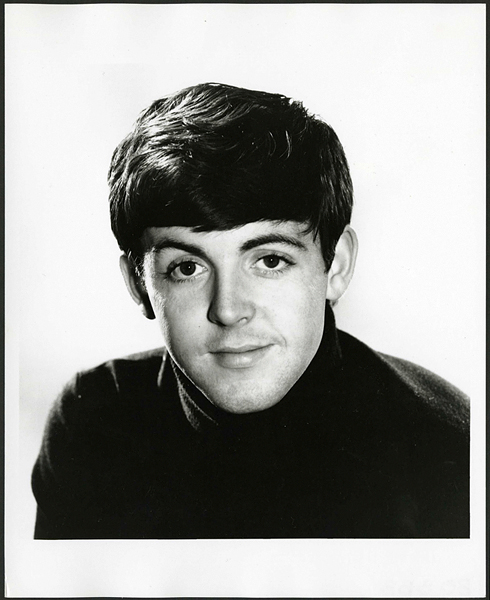 Paul McCartney 1963 Vintage Stamped Photograph by Dezo Hoffman