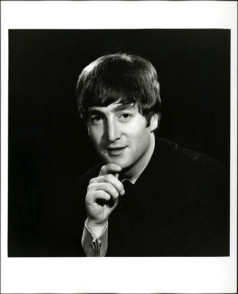 John Lennon 1963 Vintage Stamped Photograph by Dezo Hoffman