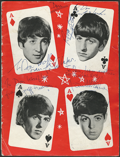 Beatles Signed and Inscribed 1964 Beatles/Mary Wells Program
