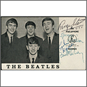 Beatles Signed Parlophone Records Promotional Card