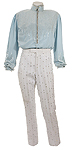 Michael Jackson "Victory Tour" Stage Worn Blue Beaded Shirt and White Pants