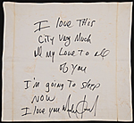 Michael Jackson Signed and Inscribed Hotel Napkin