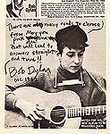 Bob Dylan Signed and Inscribed Folk Song Magazine With Blowin' in the Wind Lyrics
