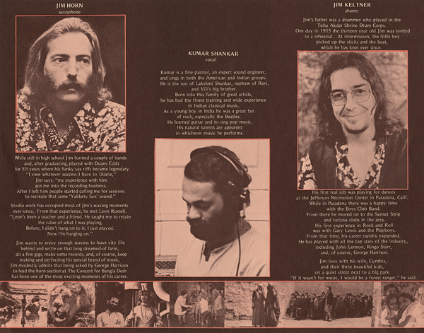 Unreleased Concert for Bangladesh Fact Sheet Featuring Kumar Shankar (6)