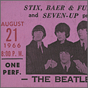 Beatles 1966 Busch Memorial Stadium Concert Ticket