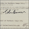 John Lennon Signed "Im So Tired" Publishing Contract