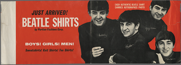 Beatles Puritan Shirt Promotional Poster Circa 1960s 