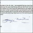 George Martin Signed Letter