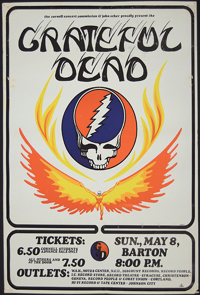 Grateful Dead At Cornell University Concert Poster