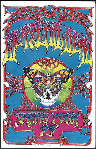 Grateful Dead Spring 93 Concert Tour Poster Artwork