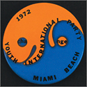 1972 Youth International Party Miami Beach Poster and Button