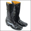 Elvis Presley's Stage Worn Black Patent Leather Stage Worn Boots