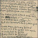 Bob Dylan Handwritten and Signed Just Like A Woman Working Lyrics