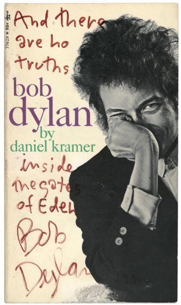 Bob Dylan "Gates of Eden" Signed and Inscribed Paperback Biography