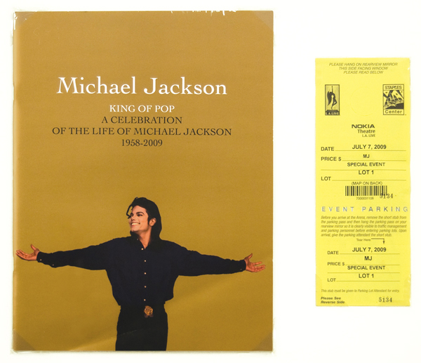 Michael Jackson Tribute Program and Parking Pass