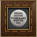 Michael Jackson Signed and Inscribed "The Wiz" Framed Promotion Sticker