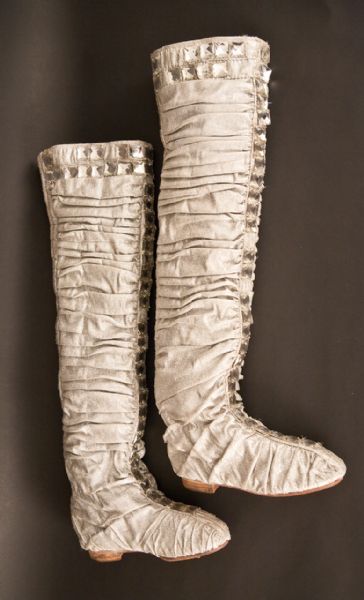 Michael Jackson Worn Silver Thigh-High Boots For Captain EO