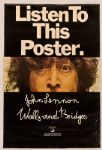 John Lennon Original "Walls and Bridges" Promotional Poster