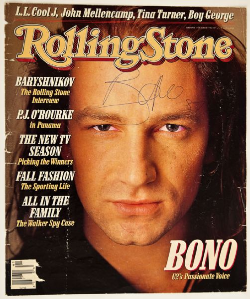 Bono Signed "Rolling Stone" Magazine