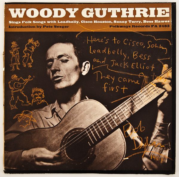 Bob Dylan Signed and Inscribed "Woody Guthrie" Album