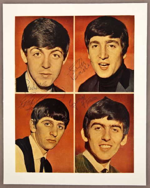 Beatles Autographed 1963 Color Magazine Photograph