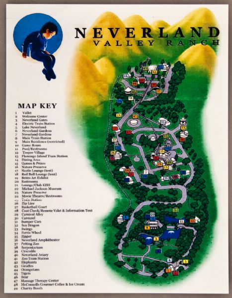 Michael Jackson Neverland Map