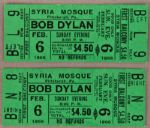 Bob Dylan Two Full Concert Tickets from 1966