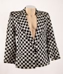 Rod Stewart Stage Worn Black and White Checkered Jacket