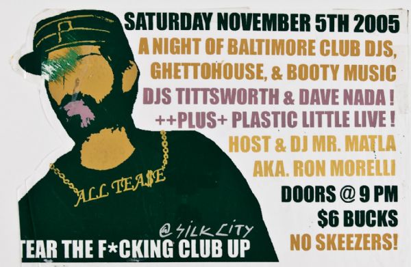 A Night of Baltimore Club DJs at Silk City Original Poster