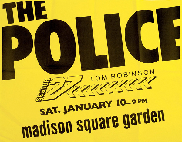 The Police 1981 Madison Square Garden Concert Original Poster 