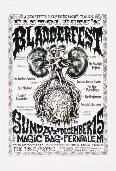 Bladderfest Benefit at The Magic Bag Original Poster