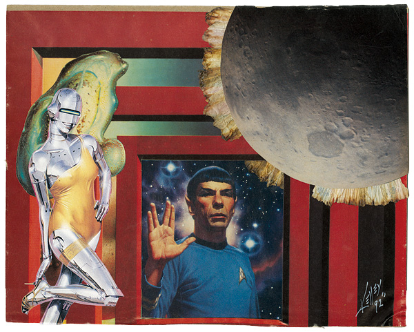 Alton Kelley Signed "Spock Collage" Original Art