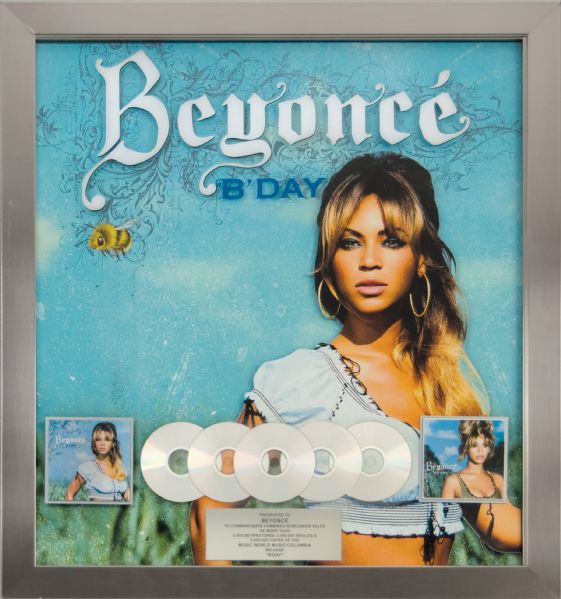 Beyonce Platinum Plaque Award for "BDay"